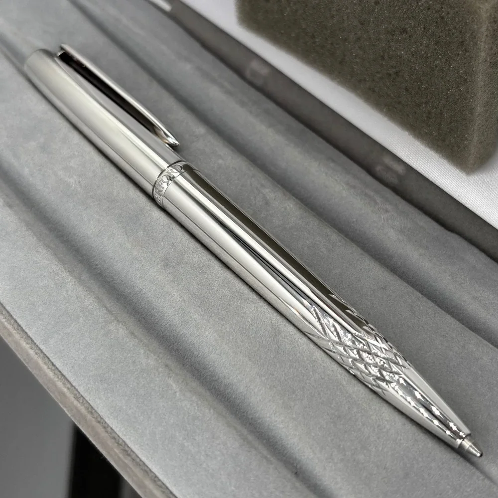 Waterford Lismore Silver Plated Ballpoint Pen W209LI Diamond Cut New in Box